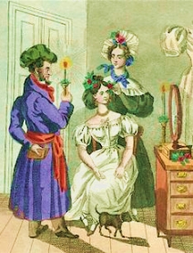 Postkartenmotiv des Biedermeier (ca. 1815-1850) (Quelle: Wikipedia, gemeinfrei)