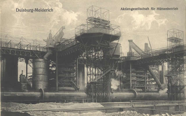 Abb. 10: Postkarte 1907, AG für Hüttenbetrieb, Quelle: Stadtarchiv Duisburg